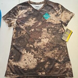 Cabela's Women's Camo Hunting Short Sleeve Classic‎ Fit Shirt Size Medium Octane